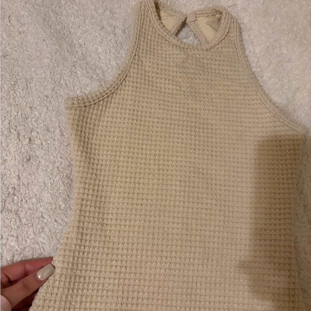 Cream Sleeveless dress